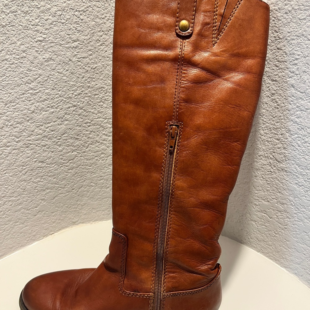 INC International Concepts Tan Leather Boots - Picture 5 of 12